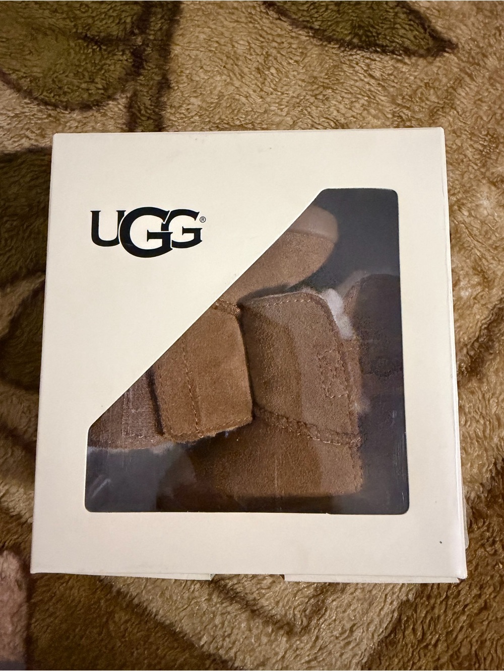 UGG Baby Chestnut Brown Suede Booties
